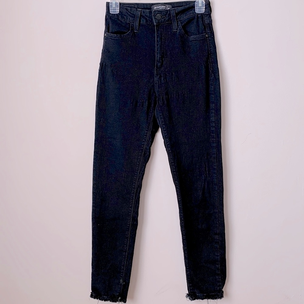 JUST BLACK | black denim high-rise jeans